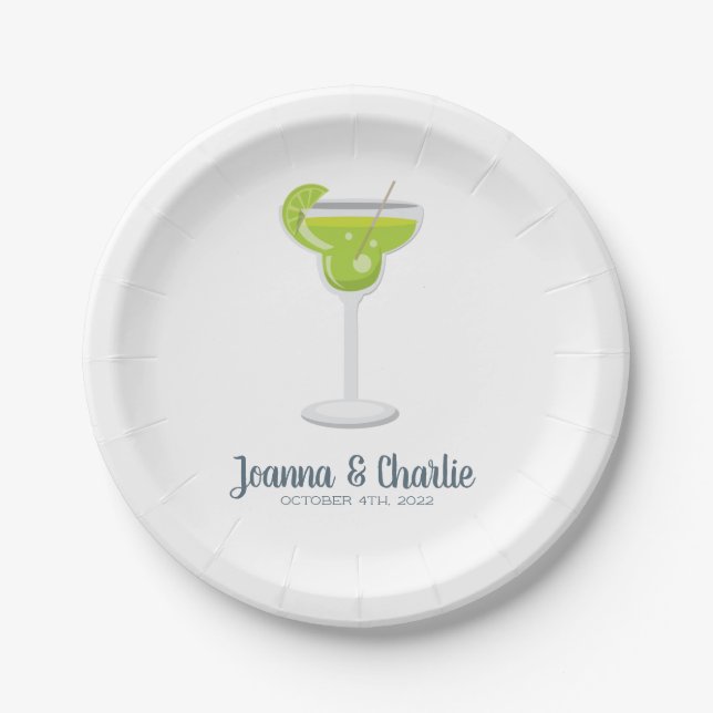 Margarita Fiesta Personalised Paper Plates (Front)
