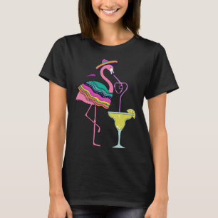 Margarita Flamingo Drinker Alcohol Cocktail Drinki T-Shirt