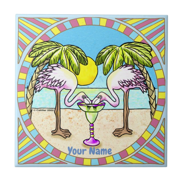 Margarita Flamingo  Tile (Front)