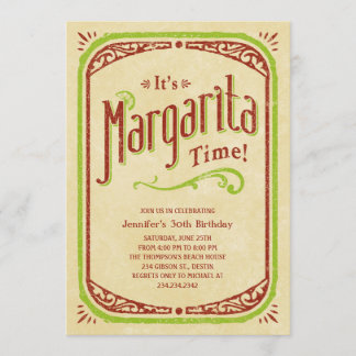 Margarita Invitations - Fiesta Tequila Beach Party