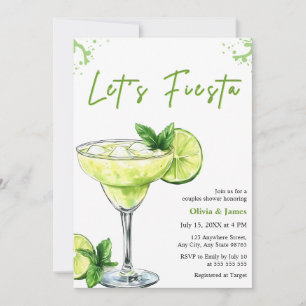 Margarita Let's Fiesta Couples Bridal Shower Invitation