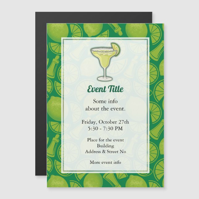 Margarita Magnetic Invitation (Front/Back)