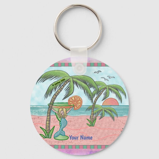 Margarita Mermaid  Key Ring (Front)