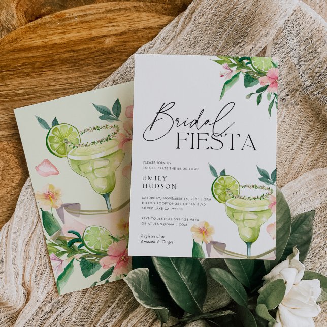 Margarita Mexican Fiesta Bridal Shower Invitation (Creator Uploaded)