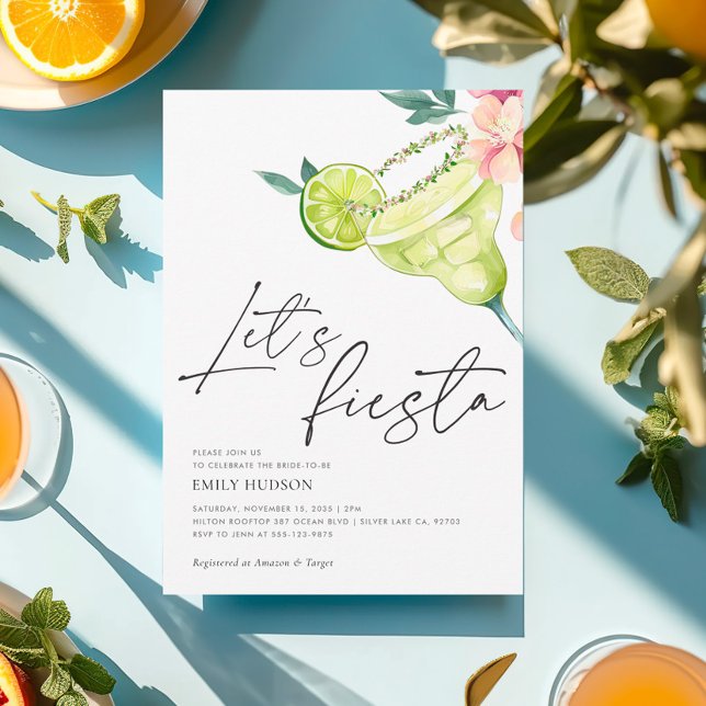 Margarita Mexican Fiesta Bridal Shower Invitation (Creator Uploaded)