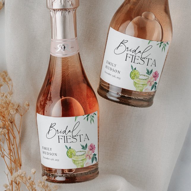 Margarita Mexican Fiesta Bridal Shower Sparkling Wine Label (Creator Uploaded)