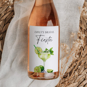 Margarita Mexican Fiesta Bridal Shower Wine Label