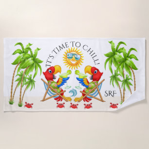 Margarita Parrot Beach Towel