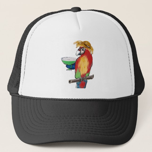 Margarita Parrots Trucker Hat (Front)