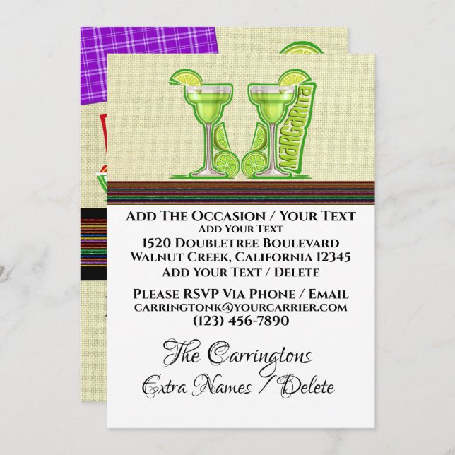 Margarita Party - See Reverse - Invitation (Front/Back)