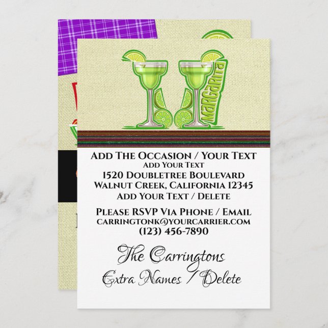 Margarita Party - See Reverse - Invitation (Front/Back)