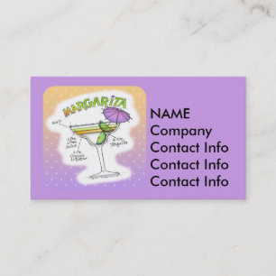 MARGARITA RECIPE COCKTAIL ART BUSINESS CARD