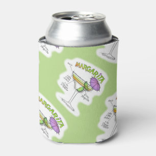 MARGARITA RECIPE COCKTAIL ART CAN COOLER