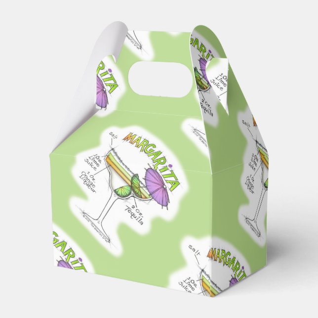 MARGARITA RECIPE COCKTAIL ART FAVOUR BOX (Back Side)