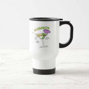 MARGARITA RECIPE COCKTAIL ART TRAVEL MUG