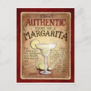 margarita recipe postcard