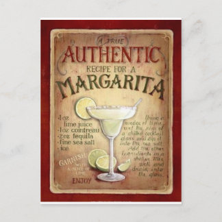 margarita recipe postcard