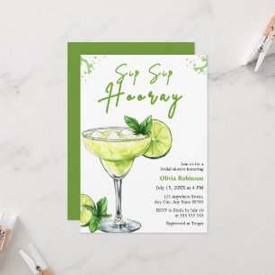 Margarita Sip Sip Hooray Bridal Shower Invitation