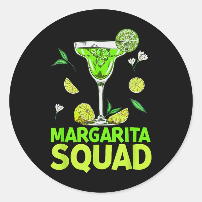 Margarita Squad Cinco De Mayo Costumes For Mexican Classic Round Sticker (Front)