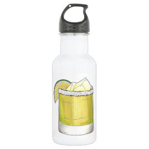 Margarita Summer Cocktail Mixed Drink Lime Green 532 Ml Water Bottle