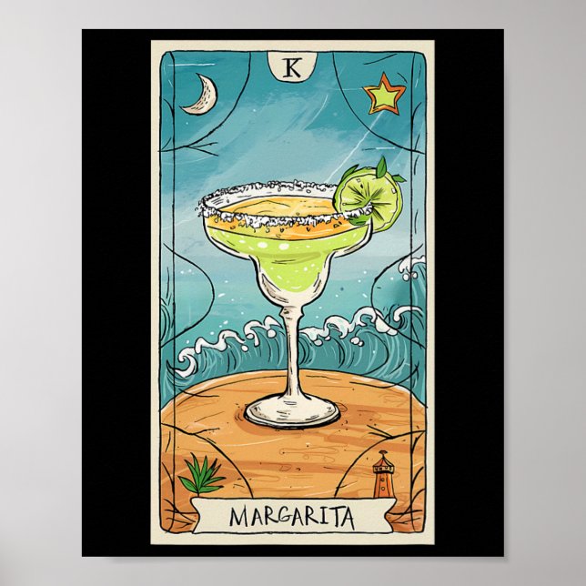 Margarita Tarot Card Cinco De Mayo Party  Poster (Front)