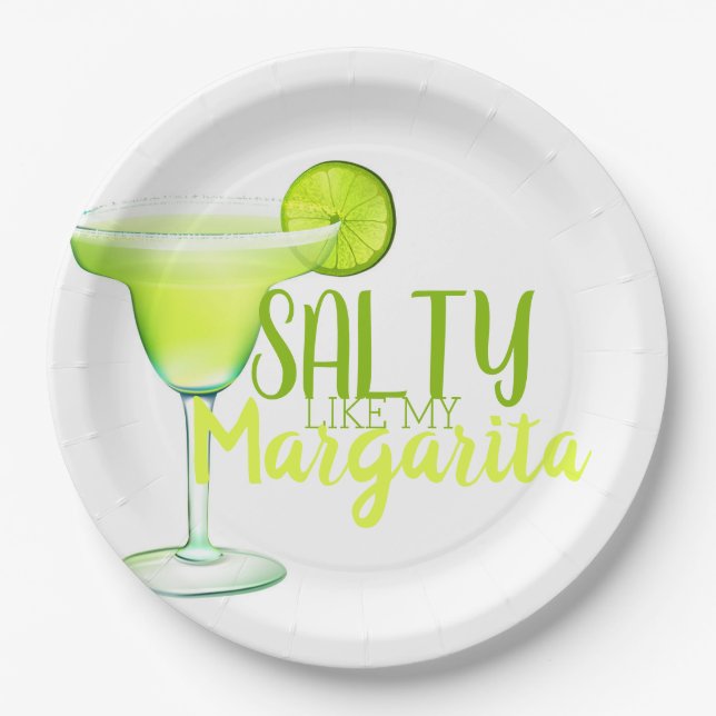 Margarita Theme Paper Plate (Front)