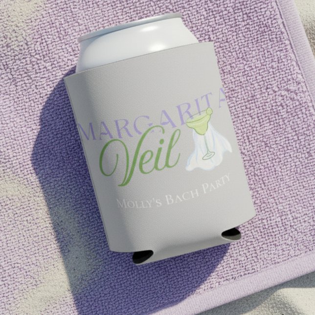 Margarita Veil – Fun Bachelorette Party Can Cooler (Spice up the party with this playful “Margarita Veil” can cooler!)