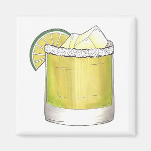 Margarita w/ Lime Cocktail Mixologist Drinks Bar Magnet
