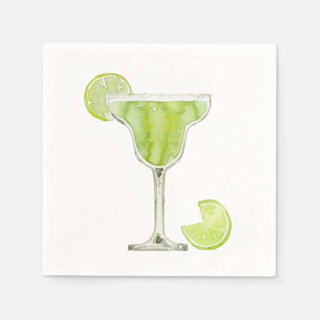 Margarita Watercolor Napkin (Front)