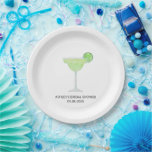 Margarita Wedding Bridal Shower Fiesta Paper Plate<br><div class="desc">Margarita paper plate for a fun,  fiesta theme wedding shower. You may customise the text to fit your event.</div>