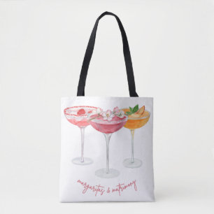 Margaritas and Matrimony Colorful Margaritas Tote Bag
