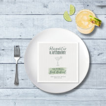 Margaritas and Matrimony Party Cocktail Napkins