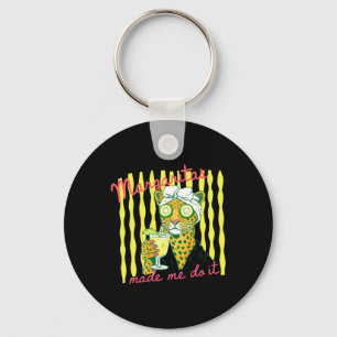 Margaritas Made Do Funny Leopard Spa Girl Summer Key Ring