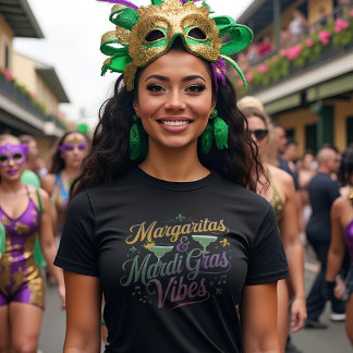 Margaritas & Mardi Gras Vibes  T-Shirt