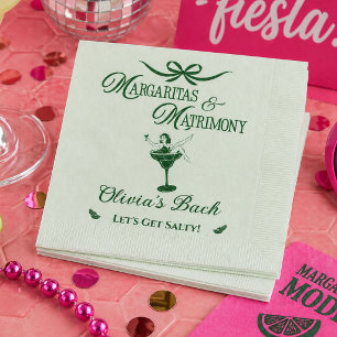 Margaritas & Matrimony Bachelorette Fiesta Party Napkin