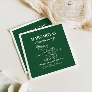 Margaritas & Matrimony Bachelorette Weekend Napkin