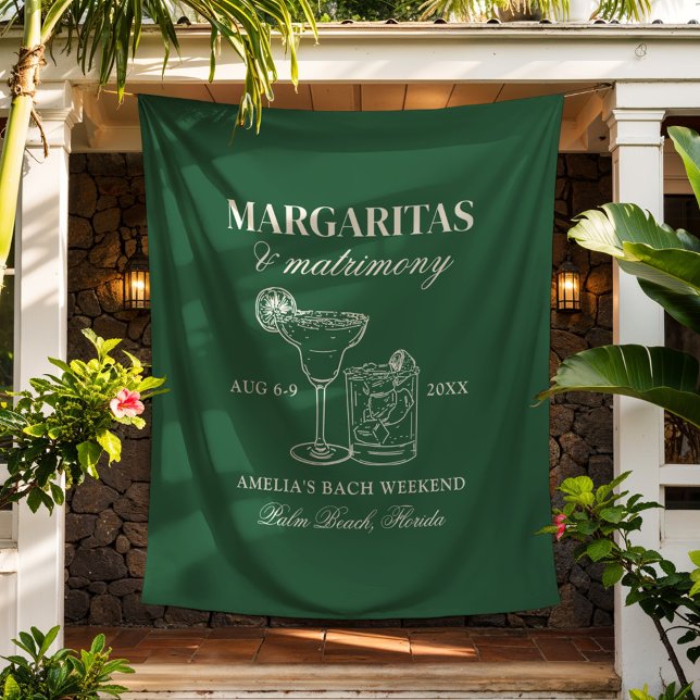 Margaritas & Matrimony Bachelorette Weekend Tapestry (Creator Uploaded)