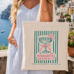 Margaritas Personalised Bachelorette Party Gift Tote Bag