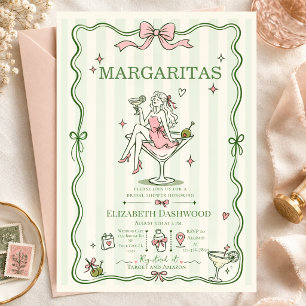 Margaritas pool scribble Party Cocktail Bridal Invitation