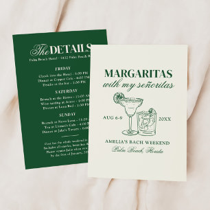 Margaritas With My Señoritas Bachelorette Weekend Invitation