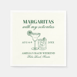 Margaritas With My Señoritas Bachelorette Weekend Napkin