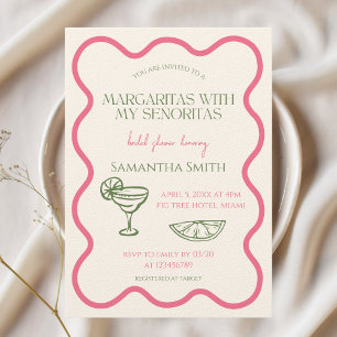 Margaritas with my Senoritas Bridal Shower Drawn Invitation