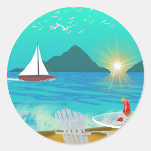 Margaritaville Classic Round Sticker
