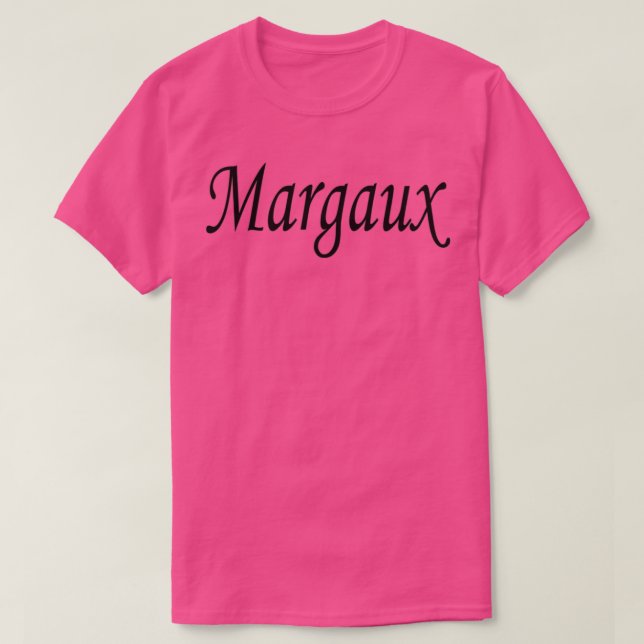 Margaux black name lettering text T-Shirt (Design Front)