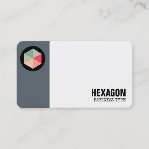 Margin Circle - Colour Hexagon 04 - Blue Grey Business Card