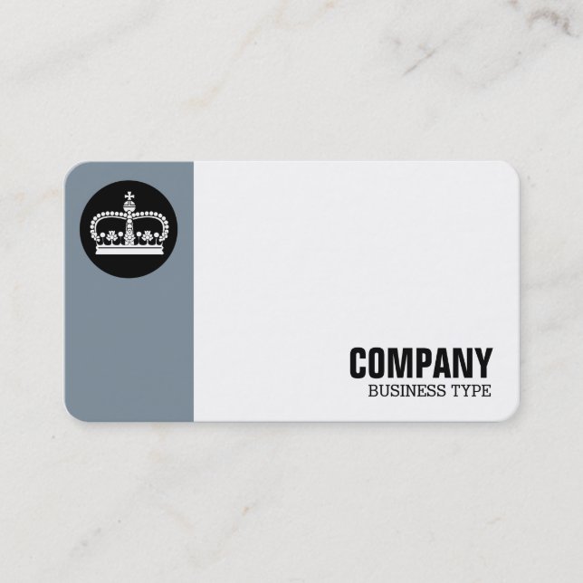 Margin Circle - Crown - Cool Grey 7e8f9c Business Card (Front)
