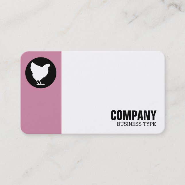 Margin Circle - Hen - Cashmere Rose Business Card (Front)