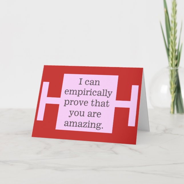 Margin of Error - Funny Nerdy Valentine Card (Front)