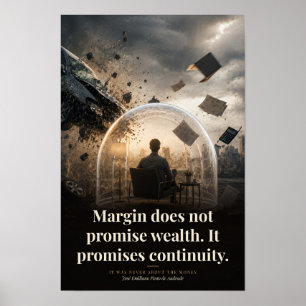 Margin Promises Continuity Book Quote Art Poster