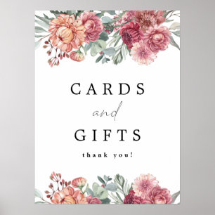 MARGOT Dusty Rose Blush Pink Floral Cards & Gifts Poster